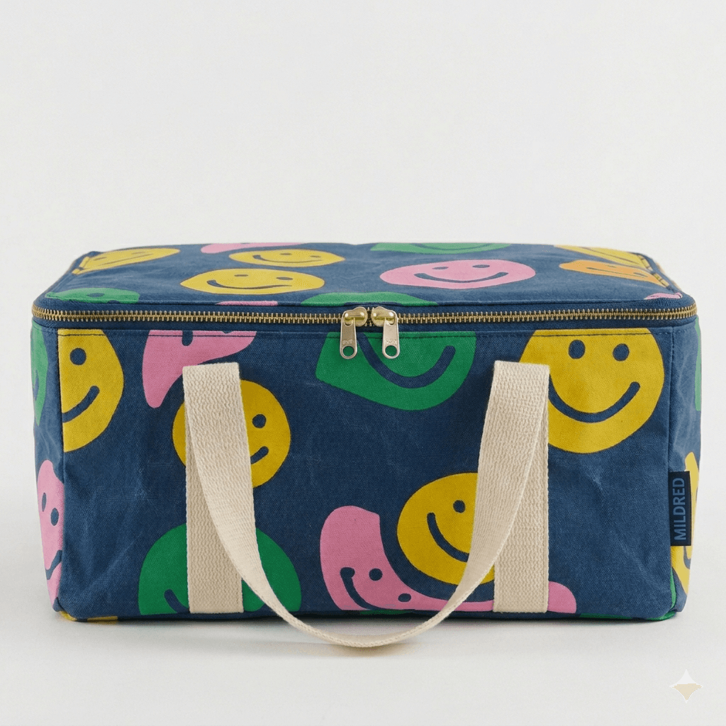 MILDRED smiley print insulated carrier